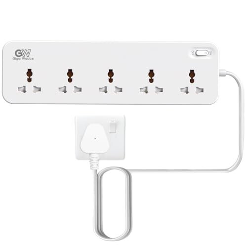 GIGAWATTS 5-in-1 Power Extension Board 5 Universal Sockets (6 Months Warranty)