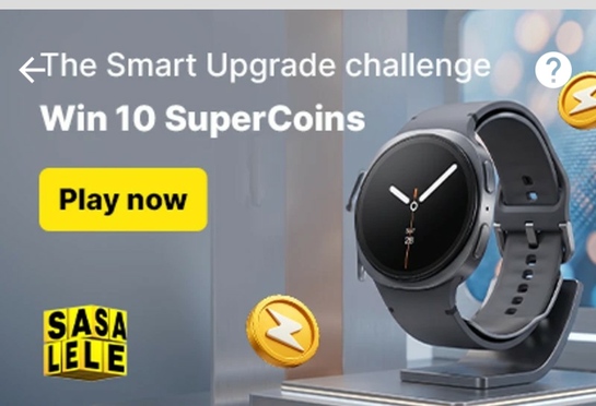 The smart upgrade Challenge on flipkart win 10 supercoins