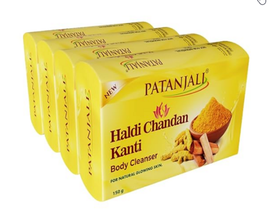 Patanjali Haldi Chandan Kanti Body Cleanser Soap for Men and Women