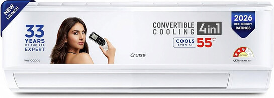 Cruise 1 Ton 3 Star, New Star rated, Inverter Split AC