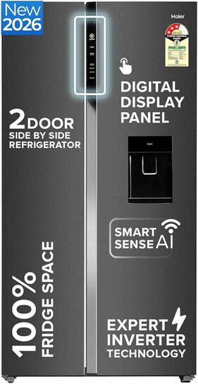 Haier SmartChoice 596L 3Star 2-Door Water Dispenser Side by Side Frost Free Refrigerator|