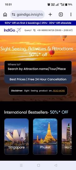 up to 30% off on sightseeing activities + free cancellation at Indigo