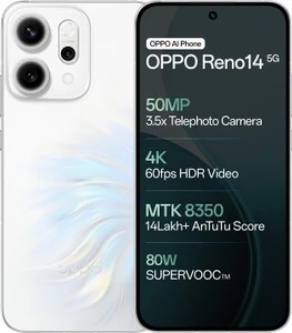 OPPO Reno14 5G (Pearl White, 256 GB) (8 GB RAM)