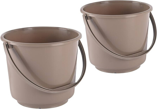 Kuber Industries 2 Pcs Compact Size Plastic 5 Litre Bucket 