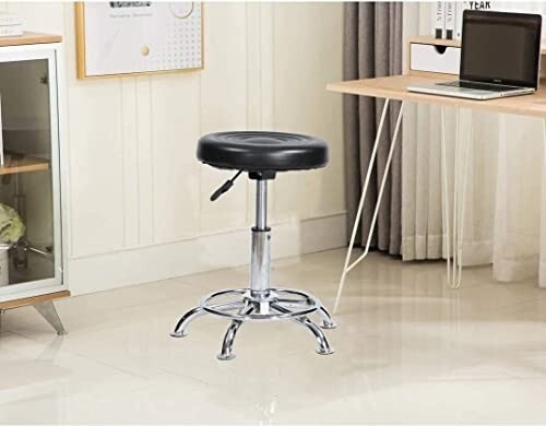 NGFC Doctor Stool with Adjustable Height Size- 45 cm, Colour- Black ...