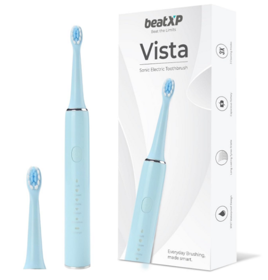 beatXP Vista Sonic Electric Toothbrush for Adults with 2 Brush Heads ...