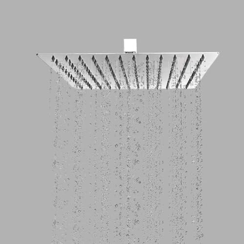BonKaso Square Slim Rain Shower Head 12 Inch 