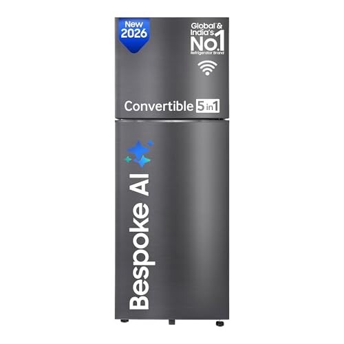 Samsung 419 L, 3 Star, Convertible 5-in-1, Digital Inverter, Frost Free Double Door, Bespoke AI WiFi Refrigerator