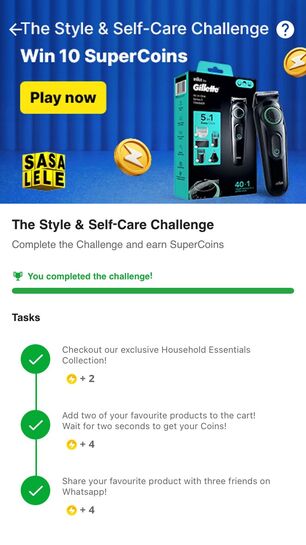 Flipkart | Style and Self care Challenge | 10 Super coins