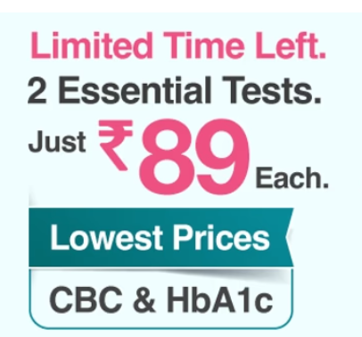 CBC & HbA1c test for just Rs.89