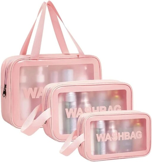 TOINSOINT Women Pink Cosmetic Bag