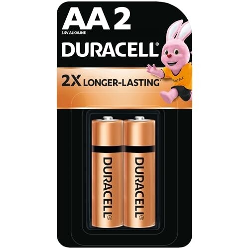Duracell Alkaline AA Battery, pack of 2  (₹14.50 / count)