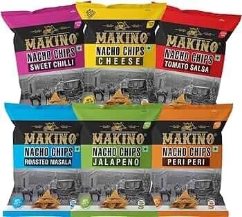 10% OFF COUPON - Makino Nachos Chips (Pack of 6-60g Each) 