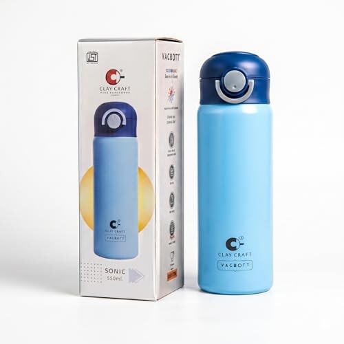 Clay Craft Vacbott Sonic Pro Double Wall Vacuum Insulated Flask Bottle | 550ml