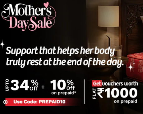  Kurlon - Mothers Day Sale Upto 34% off + EXTRA 10% Off On Prepaid*| Use Code PREPAID10 | 1000 Get Voucher on prepaid