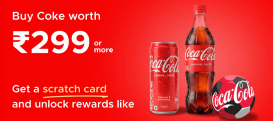 Blinkit : Buy ₹299+ Coca-Cola Products & Get Scratch Card Rewards After Delivery