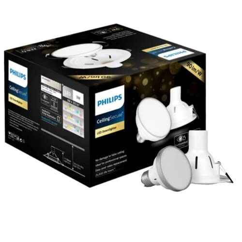 Philips Glass 14W Cool Day White Downlighter with Bulb, Pack of 1, (929001951724)