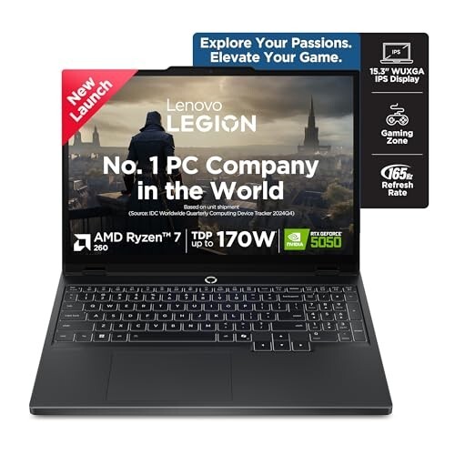 Lenovo Legion 5 2025 AMD Ryzen 7 260 | NVIDIA RTX 5050 8GB, 83M00073IN AI Powered Gaming Laptop