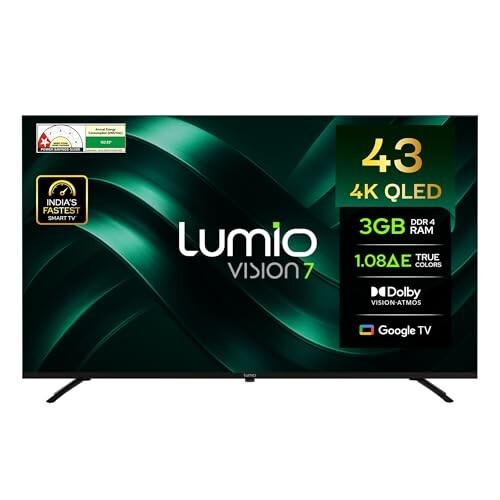 Lumio Vision 7 109 cm (43 inches) 4K Ultra-HD Smart QLED TV FTW1-ADSG
