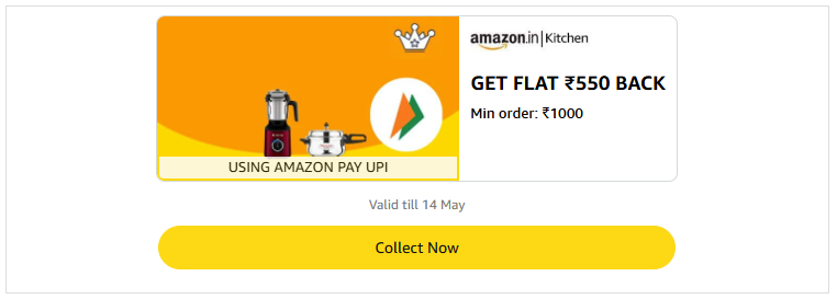 Amazon Kitchen Rewards: Get Flat ₹550 Back Min Order ₹1000