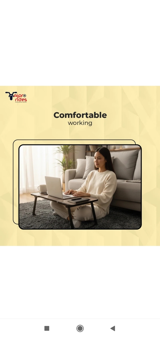 Flipkart : Wood Portable Laptop Table @190 + 13 supercoins