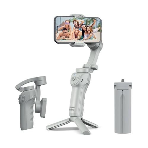 Amazon Basics 3-Axis Smartphone Gimbal Stabilizer with AI Face&Body Tracking