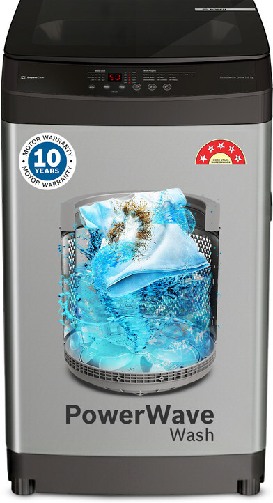 BOSCH 8 kg Fully Automatic Top Load Grey 