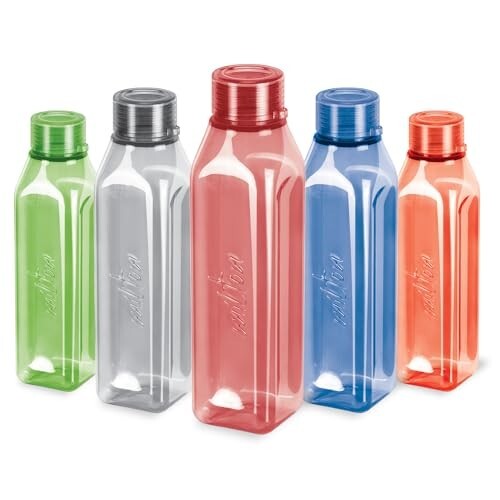 MILTON Prime Pack of 5 Water Bottles, 1 Litre Each 