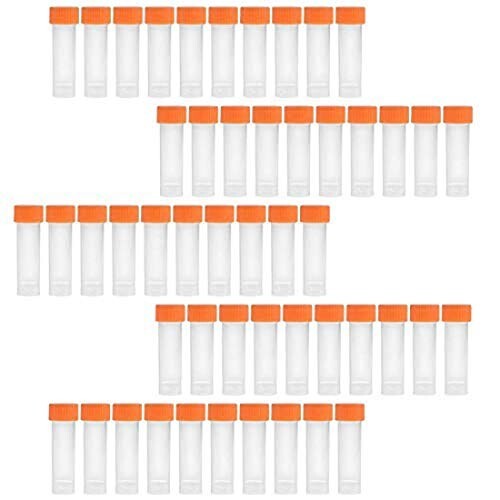 DIY Crafts Pack Of 125 Pc, Clear Color, Plastic Clear Color Graduated Vial Tube 