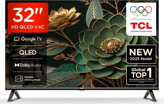 TCL V4C 80.04 cm (32 inch) QLED HD Ready Smart Google TV with 100...more