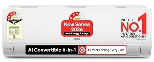 58% off on - LG 1.5 Ton 3 Star, New star rated, Smart Inverter Split AC (Copper, AI Convertible 6-in-1, Faster Cooling) - Rs. 31740