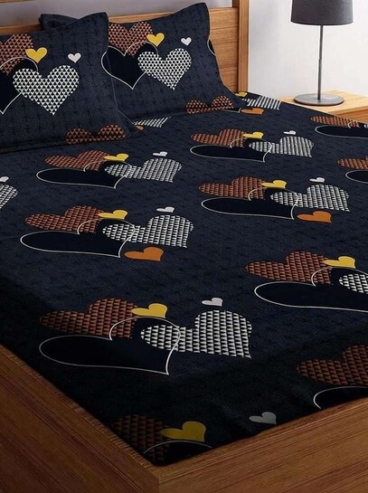 Cotton double printed bedsheet