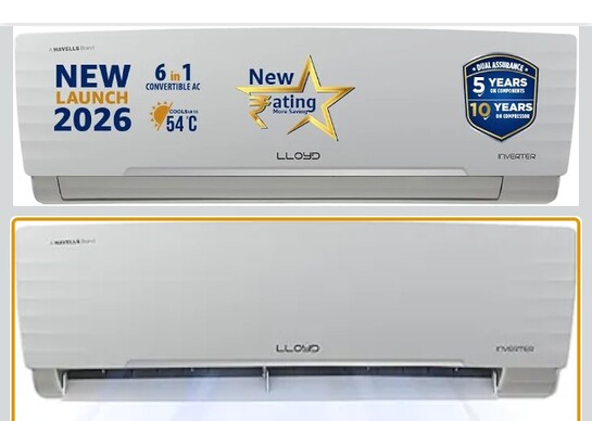 Lloyd 1.5 Ton 3 Star Inverter Split AC, 2026 New Star Rated 