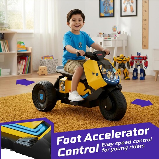 Transformers Official Kids Electric Bike (6V, BIS Certified) at ₹3,799 (68% Off MRP ₹11,999) + Extra 10% Coupon | Free Delivery
