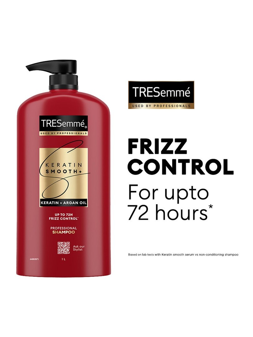 TRESemme Keratin Smooth Shampoo With Keratin & Argan Oil For Straight, Shiny Hair 1L