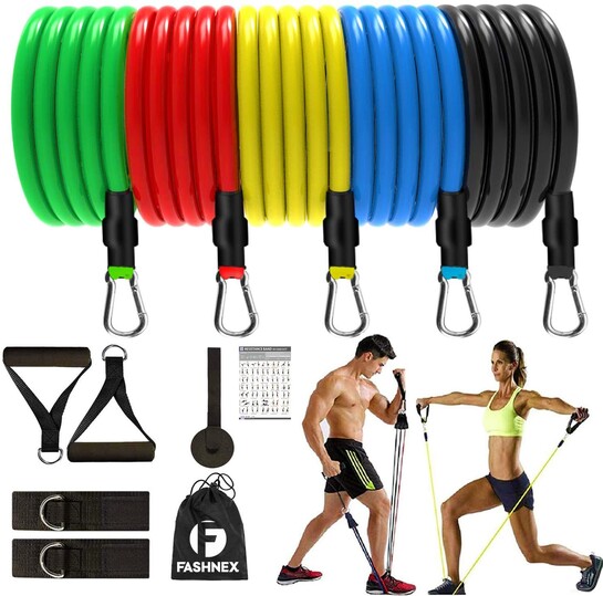 Resistance Bands Set for Yoga, Stretching & Home Fitness