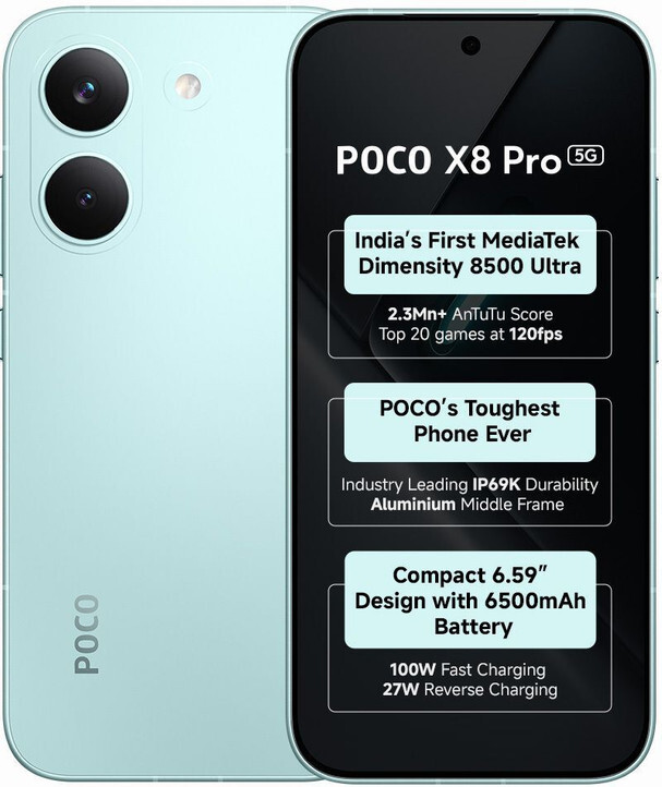 POCO X8 Pro (Green, 256 GB) (8 GB RAM)