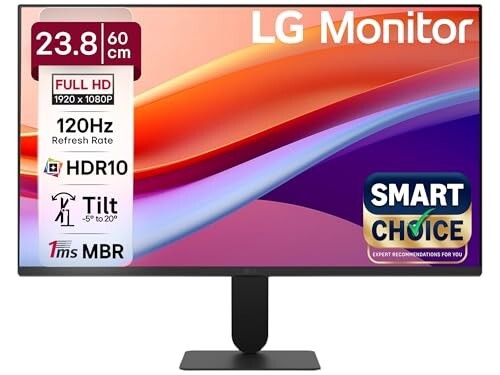 LG 24U411A-B Smartchoice 60 cm (24-inch) Full HD (1920 x 1080) IPS Monitor, Black