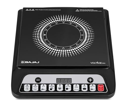Bajaj 140TS 1400 W Induction Cooktop | 7 Pre-Set Menus | Insect Protection | 1 Year Warranty Black
