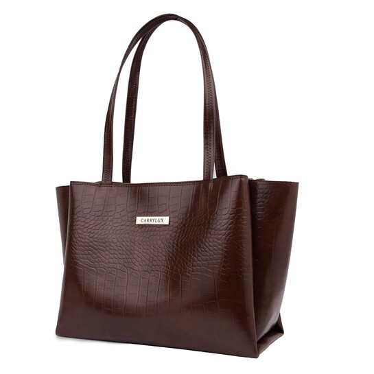 Carrylux Large Capacity Croco Pattern Tote Bags | Desidime