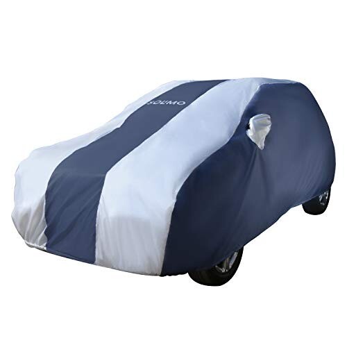 Amazon Brand - Solimo UV Protection & Dust Resistant Car Cover for Kia Sonnet (Blue & Silver)