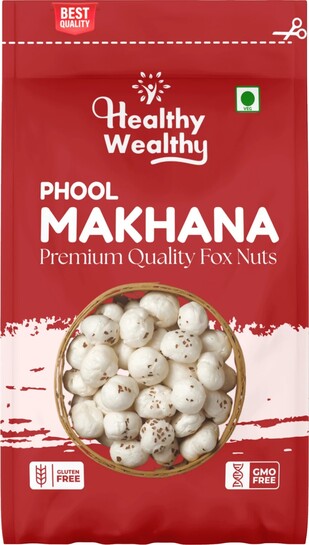 Healthy Wealthy Premium Phool Makhana | (50 g)  Lotus Seeds 