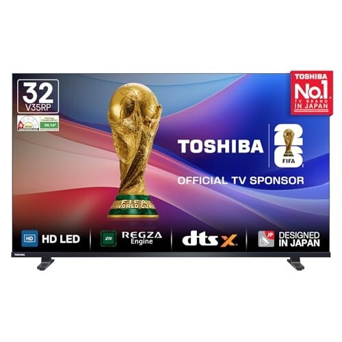 Toshiba 80 cm (32 Inches) HD Ready Smart LED TV | 32V35RP (Black)