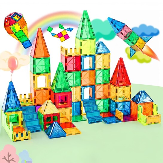 Kipa gaming Magplay Magnetic Tiles 76 Pcs | Multi-Shape & Colour Magnetic Tiles