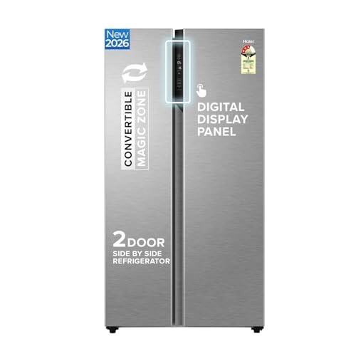 Haier 596L 3Star 2 Door Side by Side Frost Free Refrigerator