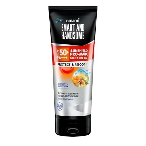 Smart And Handsome Sunshield Promaxx Sunscreen, Spf 50+ Pa+++, Protect & Reboot, 50g
