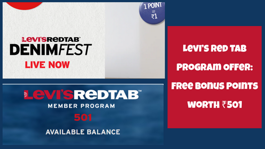 Levi’s Red Tab Program Offer: Free Bonus Points worth ₹501