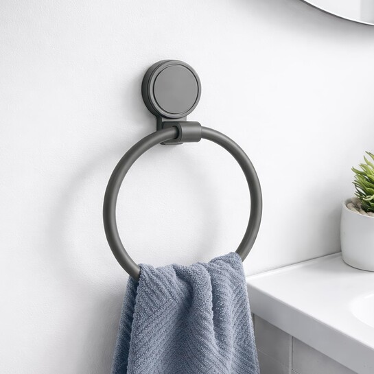 Amazon Basics Suction Towel Ring for Bathroom
