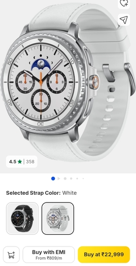 Watch 8 classic LTE - 46 mm @22999 + FK Axis cashback