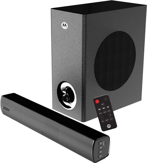 MOTOROLA AmphisoundX Vibe 50 W Bluetooth Soundbar (Black, 2.1 Channel)